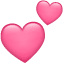 Two Hearts as drawn by WhatsApp in 2.19.175