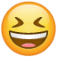 Grinning Squinting Face as drawn by WhatsApp in 2.19.175