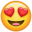 Smiling Face with Heart-Eyes, the previous design