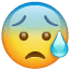 Anxious Face with Sweat, the previous design
