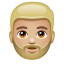 Person: Medium-Light Skin Tone, Beard, the design in this release