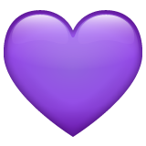Purple Heart as drawn by WhatsApp in 2.19.244