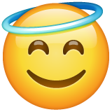 天使の輪がついた笑顔 as drawn by WhatsApp in 2.19.244