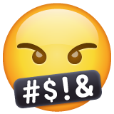 Face with Symbols on Mouth, the design in this release