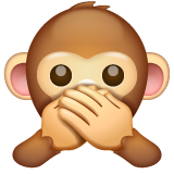 Speak-No-Evil Monkey as drawn by WhatsApp in 2.19.352