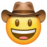 Faccina Con Cappello Da Cowboy as drawn by WhatsApp in 2.19.352