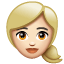 Woman: Light Skin Tone, Blond Hair, the previous design