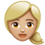 Woman: Medium-Light Skin Tone, Blond Hair, the previous design