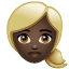 Woman: Dark Skin Tone, Blond Hair, the previous design