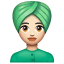 Woman Wearing Turban: Light Skin Tone, the previous design