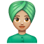 Woman Wearing Turban: Medium-Light Skin Tone, the previous design