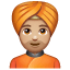 Person Wearing Turban: Medium-Light Skin Tone, the previous design