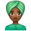 Woman Wearing Turban: Medium-Dark Skin Tone, the previous design
