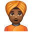 Person Wearing Turban: Medium-Dark Skin Tone, the previous design