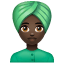 Woman Wearing Turban: Dark Skin Tone, the previous design