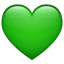Green Heart as drawn by WhatsApp in 2.19.62
