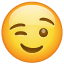 Winking Face as drawn by WhatsApp in 2.19.62