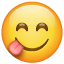 Face Savoring Food as drawn by WhatsApp in 2.19.62