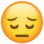 Pensive Face as drawn by WhatsApp in 2.19.62