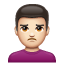 Man Pouting: Light Skin Tone, the previous design