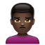 Man Pouting: Dark Skin Tone, the previous design