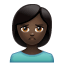 Person Pouting: Dark Skin Tone, the previous design
