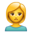 Woman Pouting, the previous design