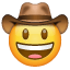 Faccina Con Cappello Da Cowboy as drawn by WhatsApp in 2.19.62