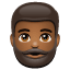 Person: Medium-Dark Skin Tone, Beard, the previous design
