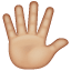 Hand with Fingers Splayed: Medium-Light Skin Tone, the design in this release