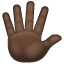 Hand with Fingers Splayed: Dark Skin Tone, the design in this release