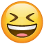 Grinning Squinting Face as drawn by WhatsApp in 2.19.7