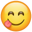 Face Savoring Food as drawn by WhatsApp in 2.19.7