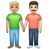 Men Holding Hands: Medium-Light Skin Tone, Light Skin Tone, the previous design
