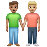 Men Holding Hands: Medium Skin Tone, Medium-Light Skin Tone, the previous design