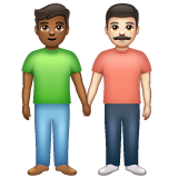 Men Holding Hands: Medium-Dark Skin Tone, Light Skin Tone, the previous design