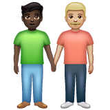 Men Holding Hands: Dark Skin Tone, Medium-Light Skin Tone, the previous design