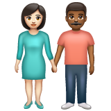 Woman and Man Holding Hands: Light Skin Tone, Medium-Dark Skin Tone, the previous design