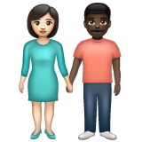 Woman and Man Holding Hands: Light Skin Tone, Dark Skin Tone, the previous design