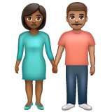 Woman and Man Holding Hands: Medium-Dark Skin Tone, Medium Skin Tone, the previous design