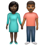 Woman and Man Holding Hands: Dark Skin Tone, Medium-Dark Skin Tone, the previous design