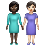 Women Holding Hands: Dark Skin Tone, Light Skin Tone, the previous design