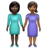 Women Holding Hands: Dark Skin Tone, Medium-Dark Skin Tone, the previous design