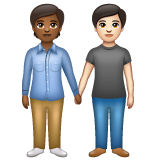 People Holding Hands: Medium-Dark Skin Tone, Light Skin Tone, the previous design