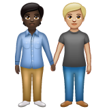 People Holding Hands: Dark Skin Tone, Medium-Light Skin Tone, the previous design
