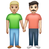 Men Holding Hands: Medium-Light Skin Tone, Light Skin Tone, the design in this release