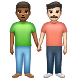 Men Holding Hands: Medium-Dark Skin Tone, Light Skin Tone, the design in this release