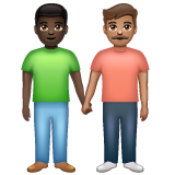 Men Holding Hands: Dark Skin Tone, Medium Skin Tone, the design in this release