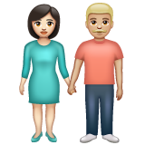 Woman and Man Holding Hands: Light Skin Tone, Medium-Light Skin Tone, the design in this release