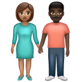 Woman and Man Holding Hands: Medium Skin Tone, Dark Skin Tone, the design in this release